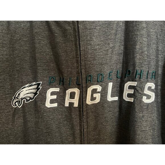 Philadelphia Eagles Zip Up Jacket - XL - Gray - Picture 2 of 9